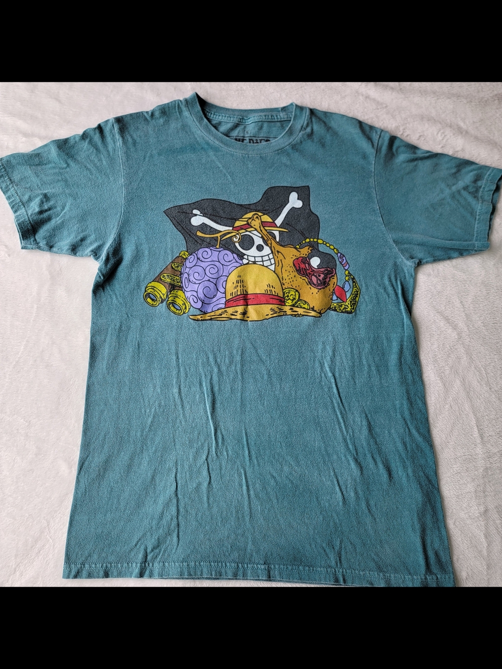 Onepiece Teal Short-Sleeve Pirate Skull Graphic T-Shirt